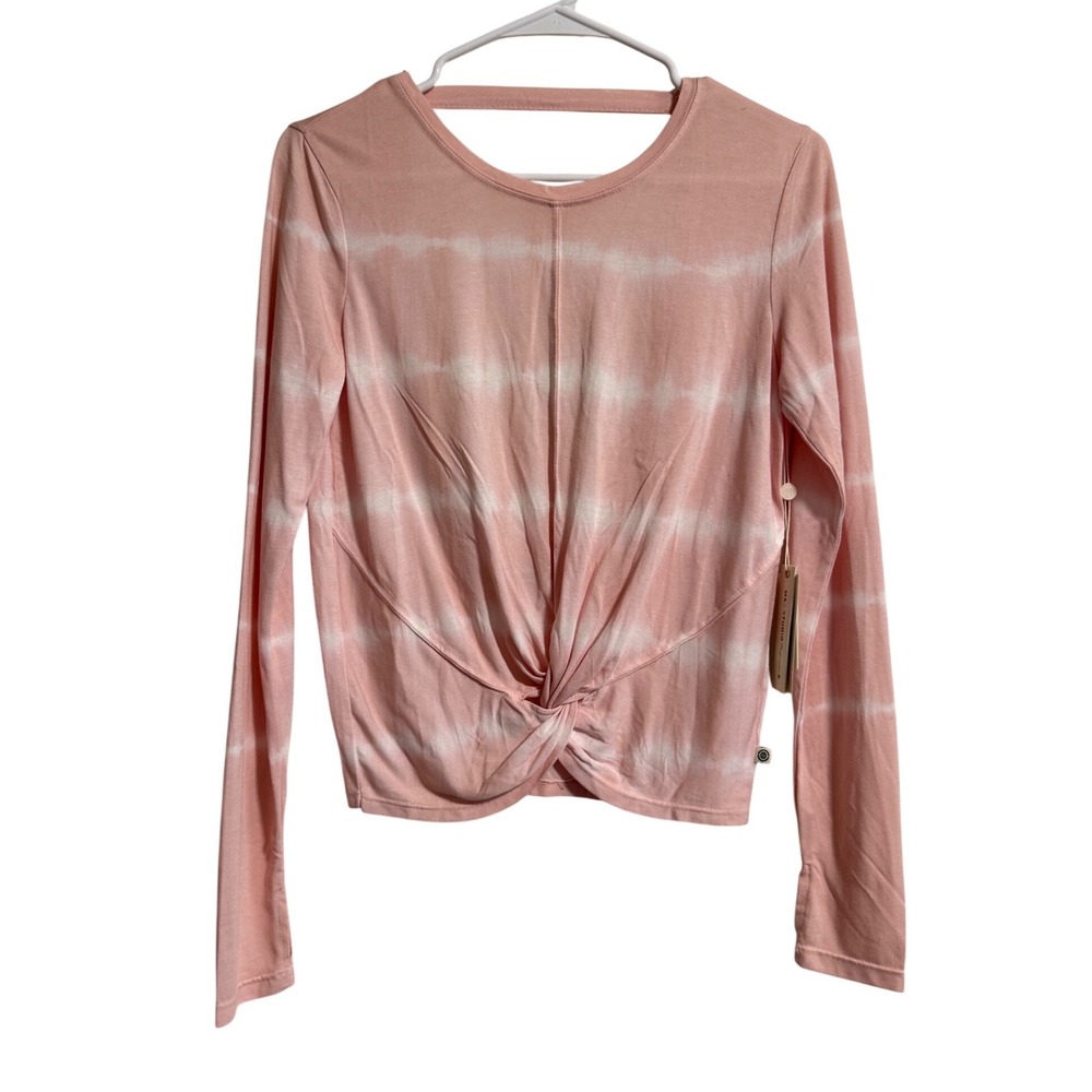 Max Studio Performance Catalina Pullover Peach Tie Dye Open Back Twist Top XS